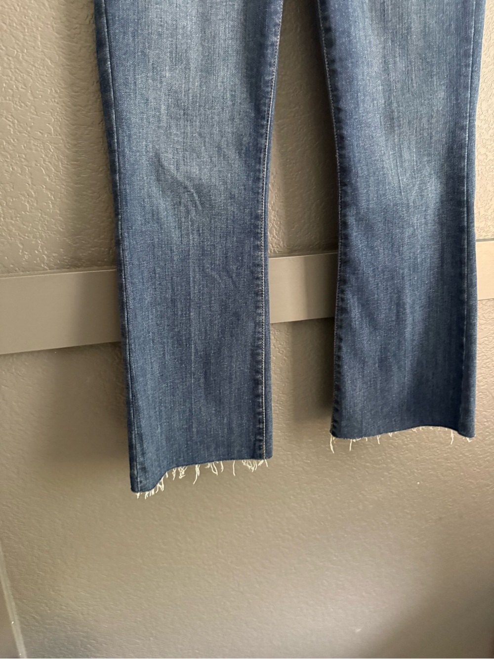 FRAME • Slim palazzo crop wide leg jeans raw hem size 28 stretch - Picture 6 of 7